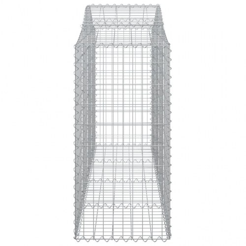 Buede gabionkurve - 2 stk. 200×50×100/120 cm i galvaniseret jern