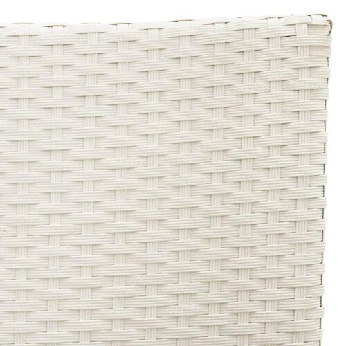 Havestole med hynder 2 stk. polyrattan hvid