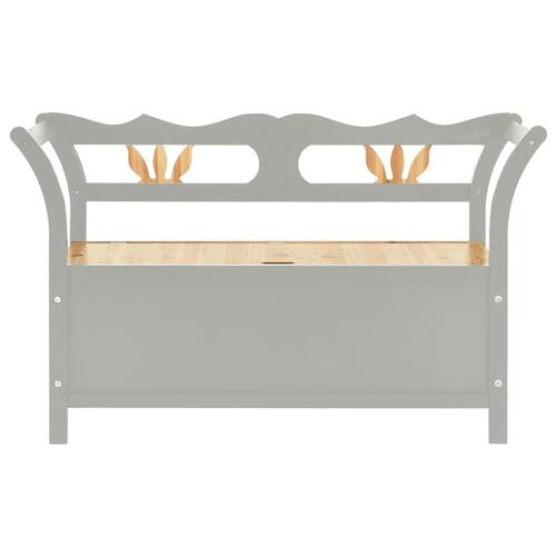 Bænk 107x45x75,5 cm massivt fyrretræ grå