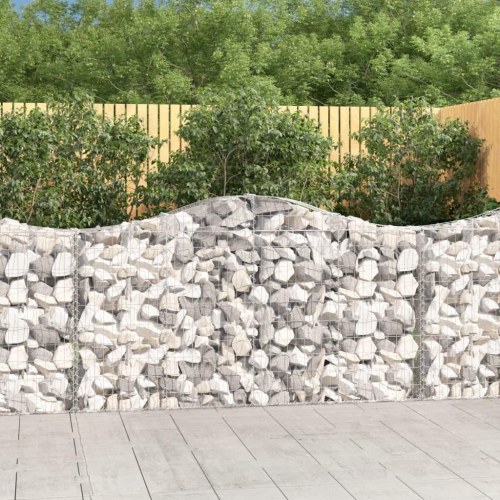 Buede gabionkurve - 4 stk. 200×30×100/120 cm i galvaniseret jern