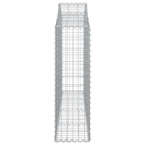 Buede gabionkurve - 4 stk. 200×30×100/120 cm i galvaniseret jern
