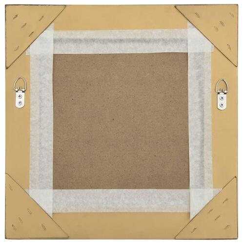 Vægspejl 40x40 cm barokstil guldfarvet