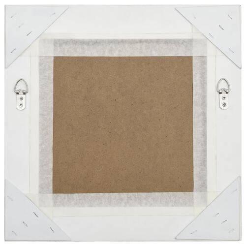 Vægspejl 40x40 cm barokstil sølvfarvet