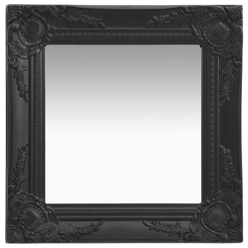 Vægspejl 40x40 cm barokstil sort