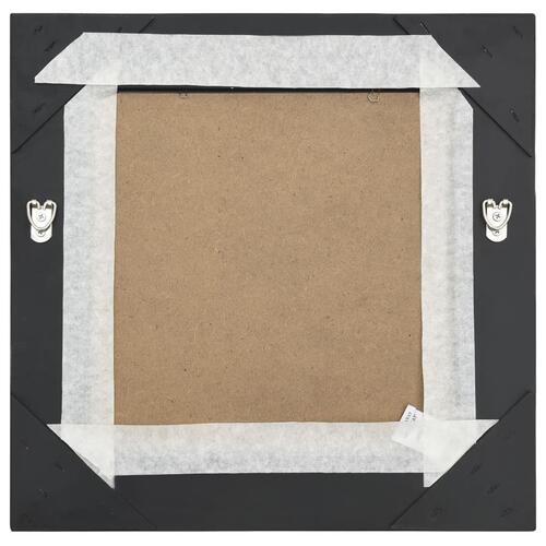 Vægspejl 40x40 cm barokstil sort
