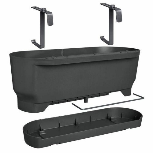 Altankasse Elho Greenville - sort, 21,2 × 52 × 19,4 cm