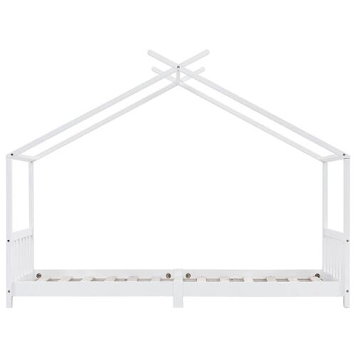 Sengestel til børneseng 90 x 200 cm massivt fyrretræ hvid