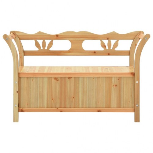 Opbevaringsbænk med ryglæn 107×45×75,5 cm - massivt fyrretræ