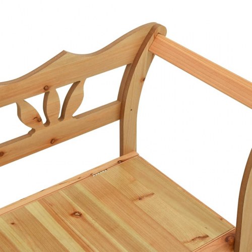 Opbevaringsbænk med ryglæn 107×45×75,5 cm - massivt fyrretræ