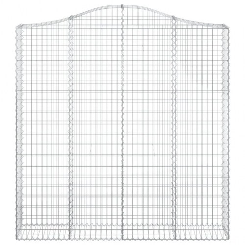 Buede gabionkurve 4 stk. 200x30x200/220 cm galvaniseret jern