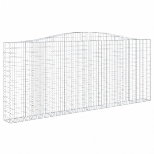 Buede gabionkurve 7 stk. 400x30x160/180 cm galvaniseret jern