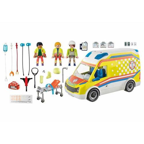Playset Playmobil 71202 City Life Ambulance 67 Dele