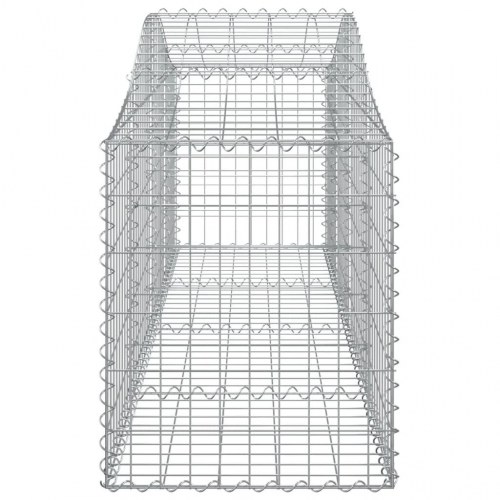Buede gabionkurve - 3 stk. 200×50×60/80 cm i galvaniseret jern