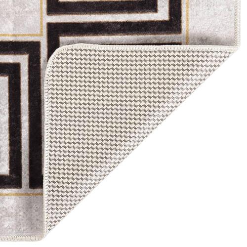 Gulvtæppe 80x150 cm skridsikkert og vaskbart lys beige