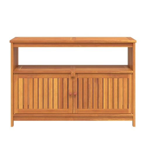 Konsolbord til haven 110x35x75 cm massivt akacietræ