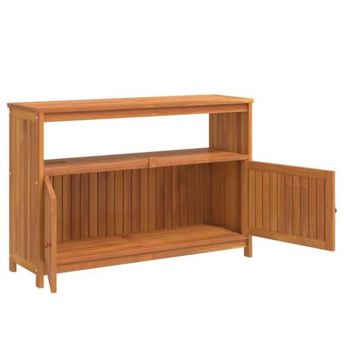 Konsolbord til haven 110x35x75 cm massivt akacietræ