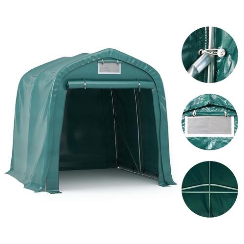 Garagetelt 2,4x2,4 cm PVC grøn