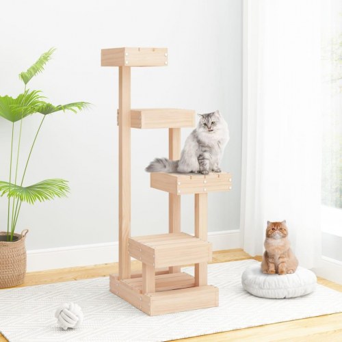 Kradsetræ i massivt fyrretræ - 45,5 × 49 × 103 cm, 4 niveauer