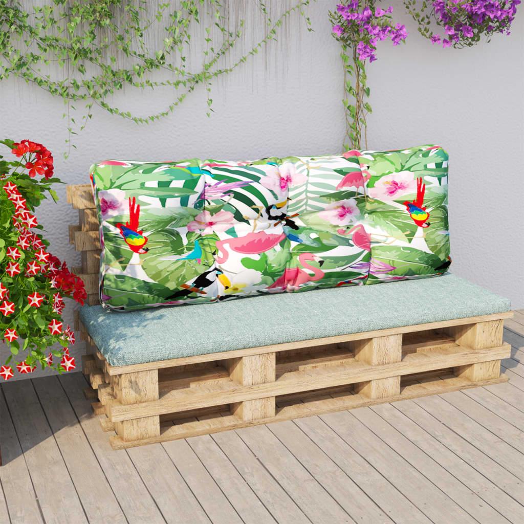 Pallehynde 120x40x12 cm stof flerfarvet