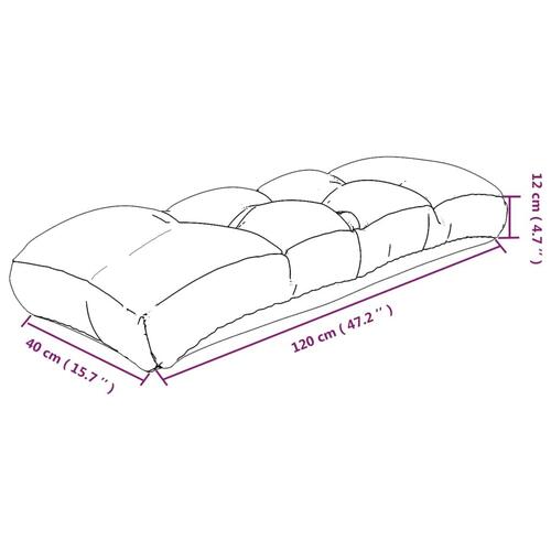 Pallehynde 120x40x12 cm stof flerfarvet