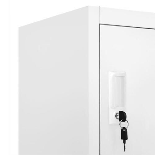 Lockerskab med 6 rum 90x45x180 cm grå
