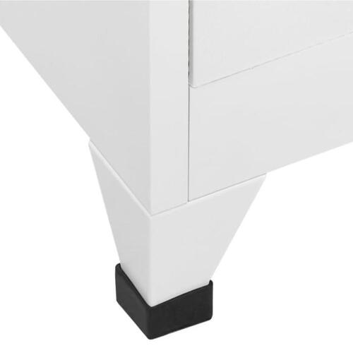 Lockerskab med 9 rum 90x45x180 cm grå
