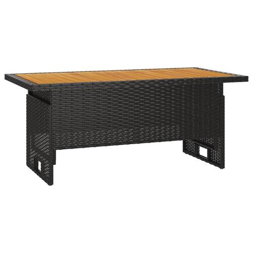 Loungesæt til haven 2 dele med hynder polyrattan sort