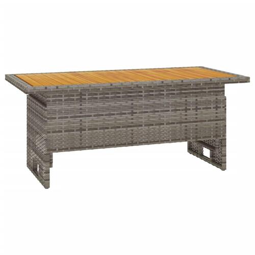 Loungesæt til haven 2 dele med hynder polyrattan grå
