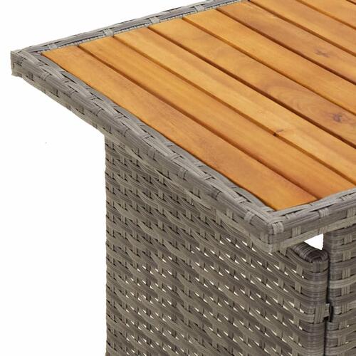 Loungesæt til haven 2 dele med hynder polyrattan grå