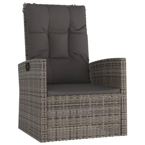 Loungesæt til haven 4 dele med hynder polyrattan sort