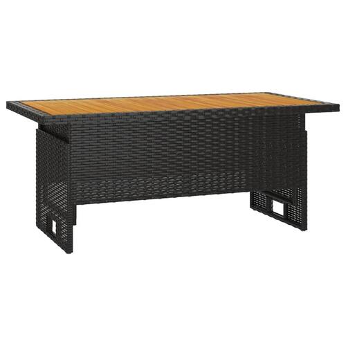 Loungesæt til haven 3 dele med hynder polyrattan sort