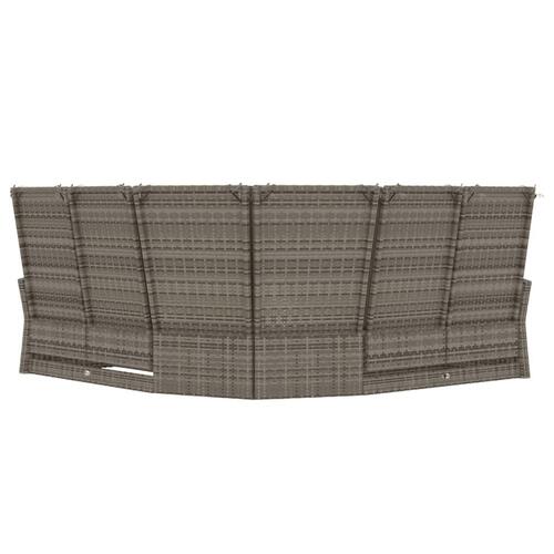 Hjørnemodul til sofa med hynder polyrattan grå