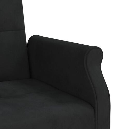 Sovesofa med hynder velour sort