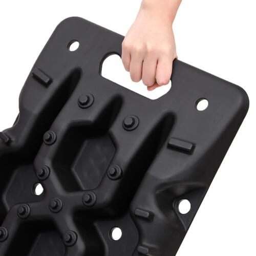 Frikørselsplader 2 stk. 107x31x7 cm nylon sort