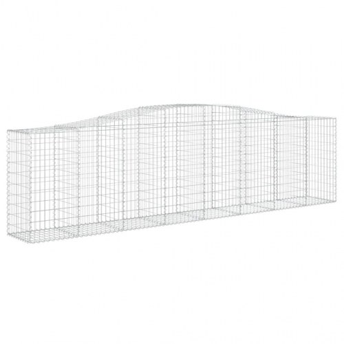 Buede gabionkurve - 7 stk. 400×50×100/120 cm i galvaniseret jern