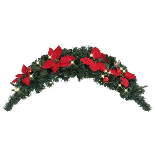 Julebue med LED-lys grøn 90 cm PVC