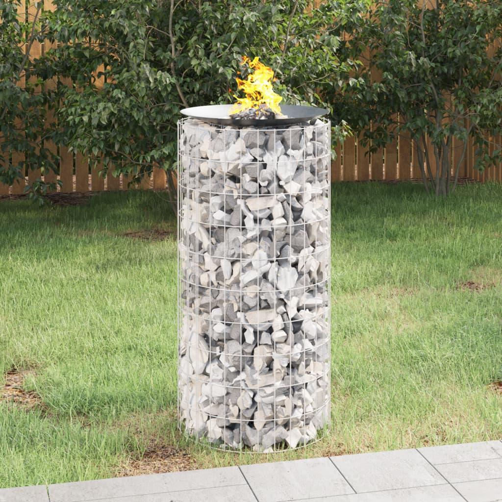 Gabion-Bålkurv Ø 50 Cm Galvaniseret Jern - 50 x 100 cm