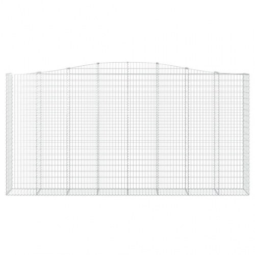 Buet gabionkurv 400×50×200/220 cm - galvaniseret jern