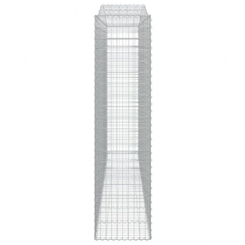Buet gabionkurv 400×50×200/220 cm - galvaniseret jern
