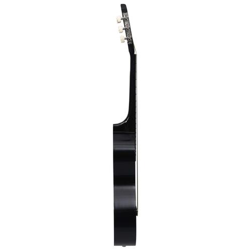 Klassisk guitar med taske for begyndere 3/4 36" sort