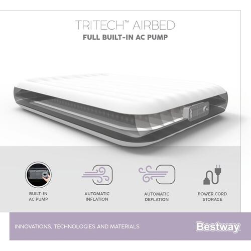 Bestway luftmadras Aeroluxe 2-personers med indbygget pumpe sort