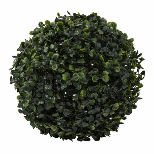HI kugleformet buksbom med LED diameter 25 cm