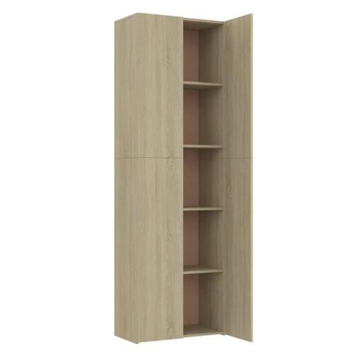 Kontorskab 60x32x190 cm konstrueret træ sonoma-eg