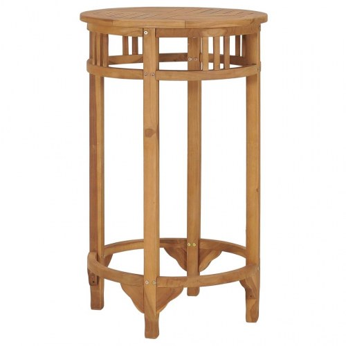 Barbord Ø 60 cm massivt teaktræ