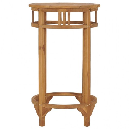 Barbord Ø 60 cm massivt teaktræ