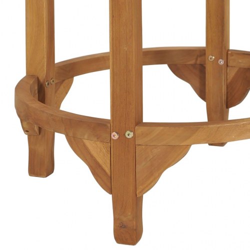 Barbord Ø 60 cm massivt teaktræ