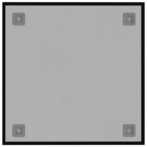Væghængt magnettavle 40x40 cm hærdet glas sort