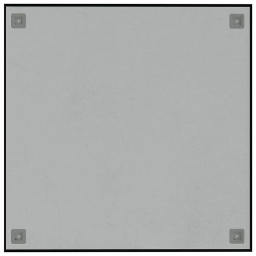 Væghængt magnettavle 60x60 cm hærdet glas sort