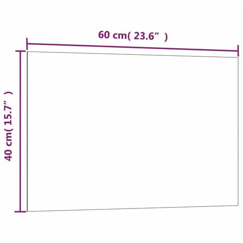 Væghængt magnettavle 60x40 cm hærdet glas sort