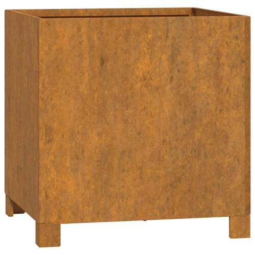 Plantekasser med ben 2 stk. 42x40x43 cm cortenstål rustfarvet